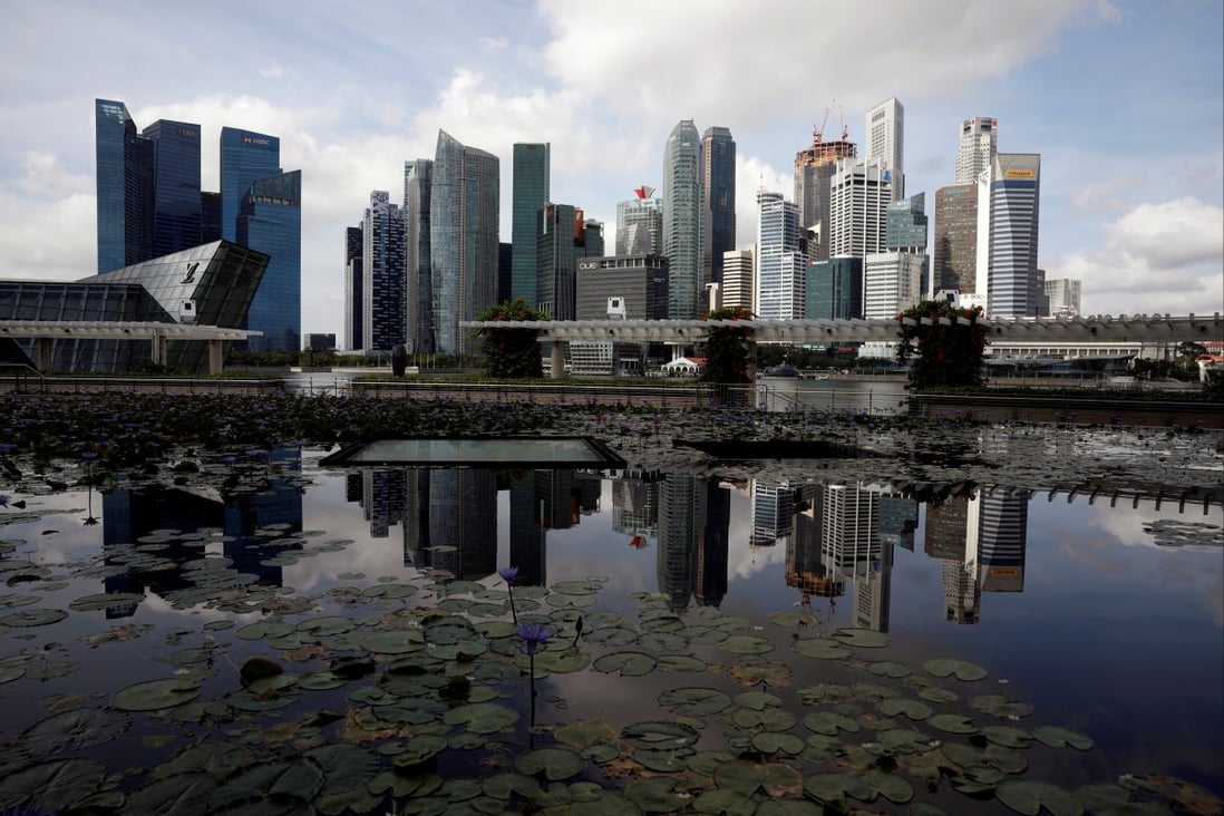 A view of the city skyline in Singapore. Growth in the city state’s trade, finance and insurance sectors is expected to be hit by a slowdown in other major economies. Photo: Reuters