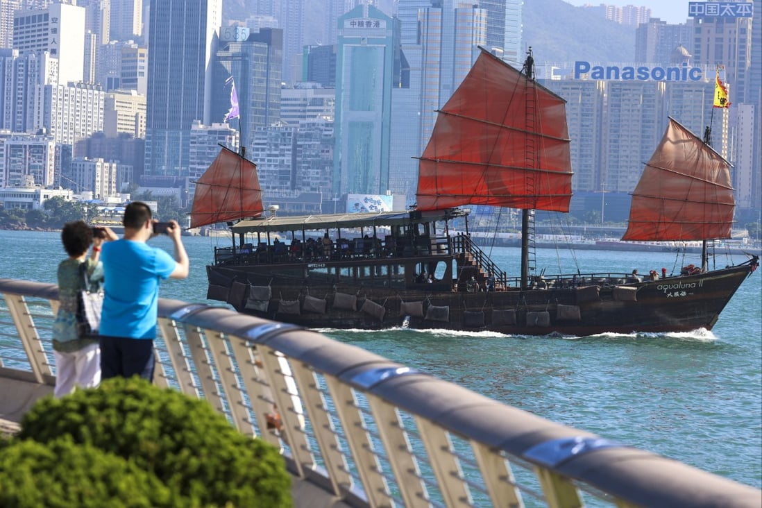 People take photos of Victoria Harbour at Tsim Sha Tsui promenade on November 13. Photo: K.Y. Cheng