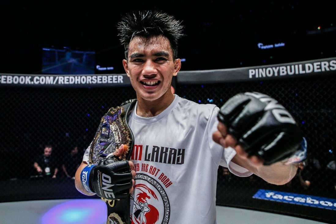 Joshua Pacio celebrates a victory in the ONE Circle. Photos: ONE Championship