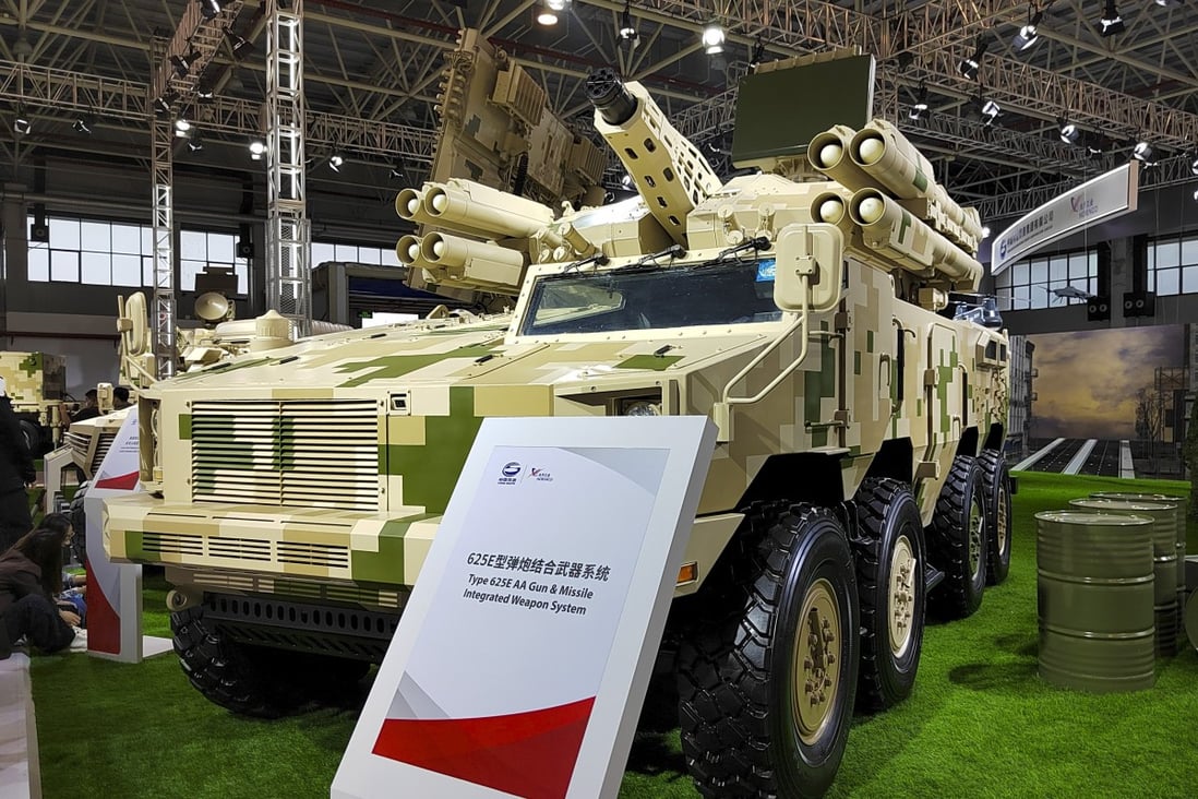The Type 625E AA Gun Missile Integrated Weapon System was unveiled at the Zhuhai air show earlier this month. Photo: Weibo