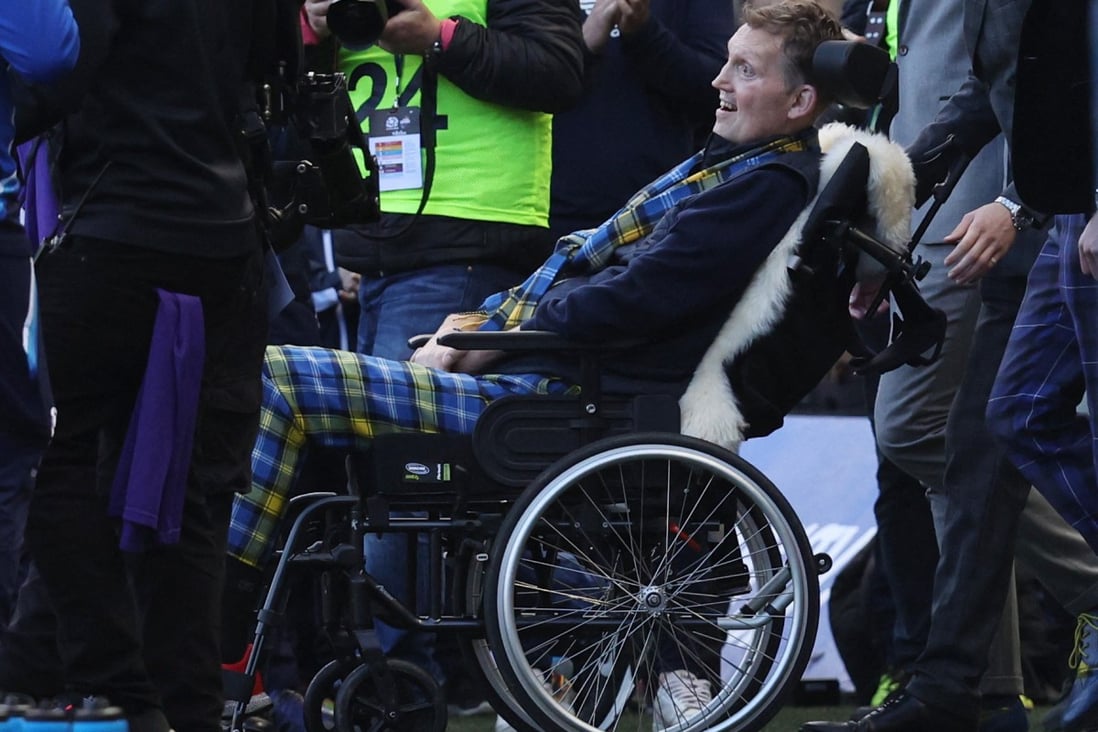 Doddie Weir made an appearance at Murrayfield earlier this month. Photo: Reuters