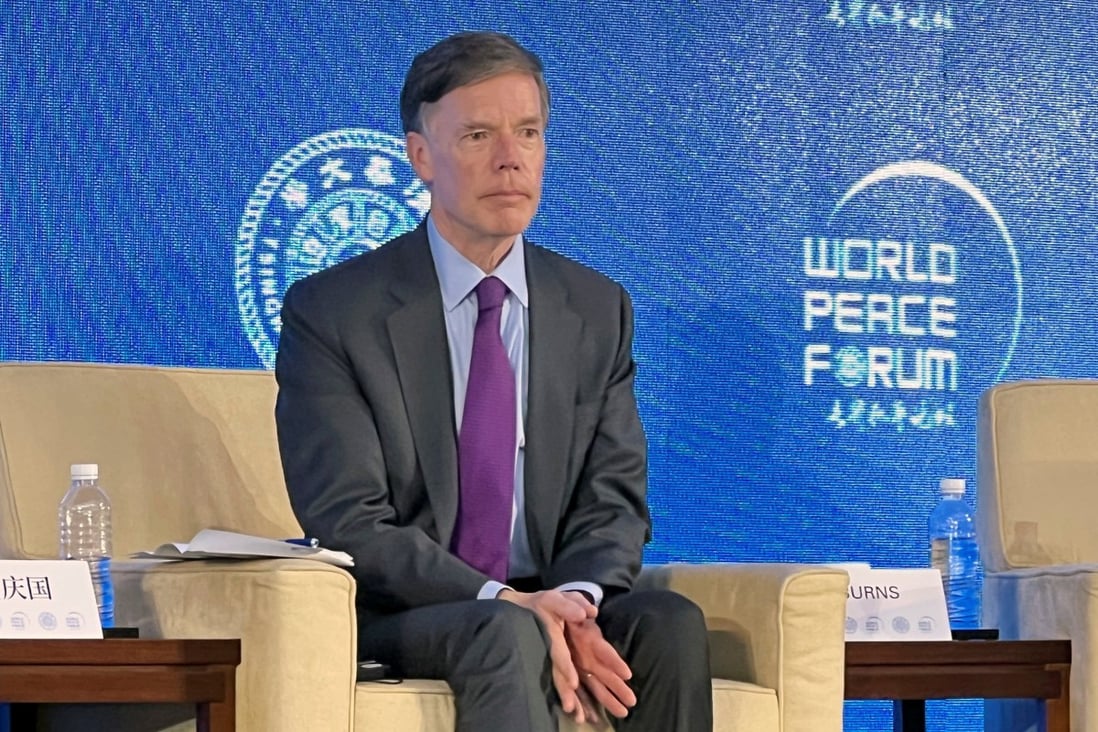 US Ambassador to China Nicholas Burns attends the World Peace Forum at Tsinghua University in Beijing on July 4. Photo: Reuters