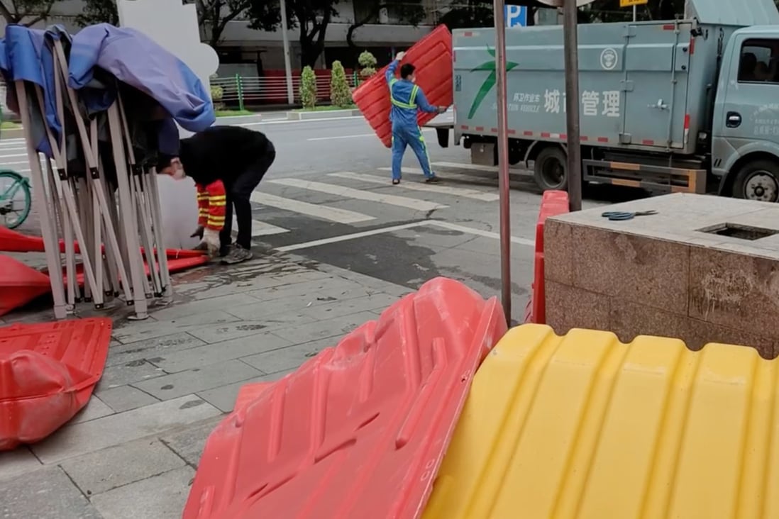 Stadsambtenaren in Guangzhou hebben beloofd de overlast voor het publiek tot een minimum te beperken door minder massale tests en kortere lockdowns.Foto: Weibo