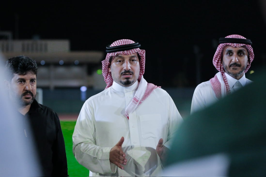 Yasser Al Misehal (centre), president of the Saudi Arabian Football Federation, defended his country’s plans. Photo: Handout