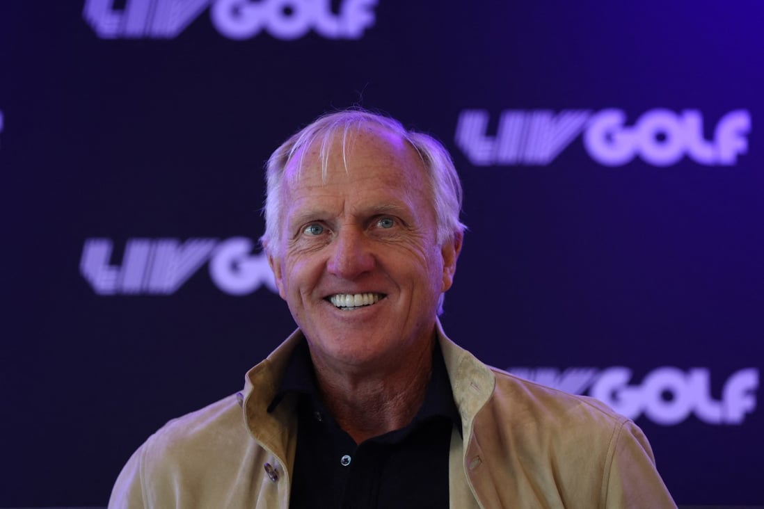 Chief executive of LIV Golf Greg Norman during a press conference. Photo: Reuters