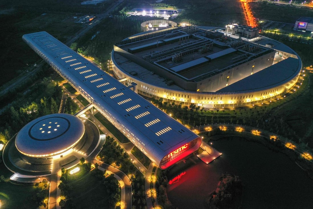 An aerial view of a Taiwan Semiconductor Manufacturing Company (TSMC) factory in Nanjing, in eastern China. Photo: AFP