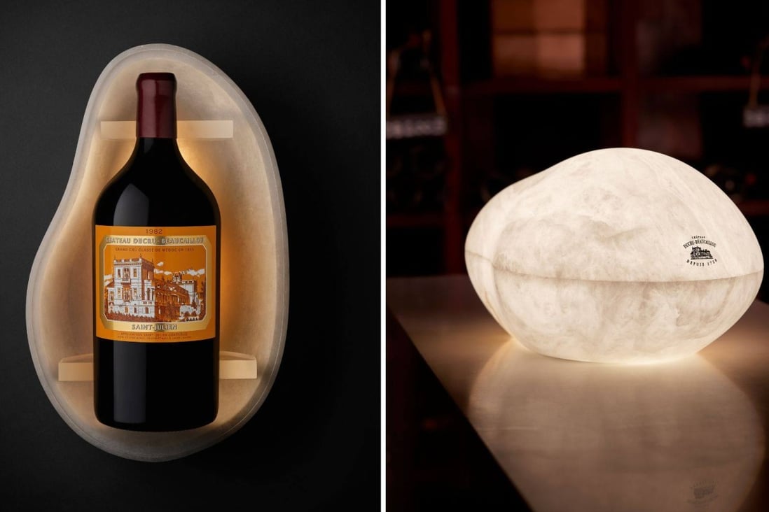 This innovative carved case named Le Beau Caillou is the brainchild from a collaboration between Château Ducru-Beaucaillou and Alain Ellouz, which suggests the vital link between a vineyard and its terroir. Photos: Château Ducru-Beaucaillou
