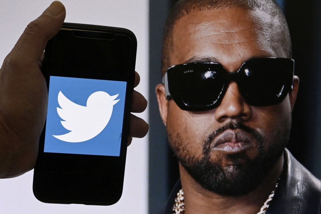 Kanye West has been banned from Twitter by Elon Musk. Photo: AFP