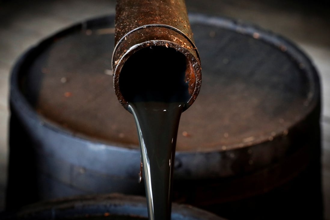 Oil pours out of a spout from Edwin Drake’s original 1859 well that launched the modern petroleum industry at the Drake Well Museum and Park in Titusville, Pennsylvania US. Photo: Reuters/File