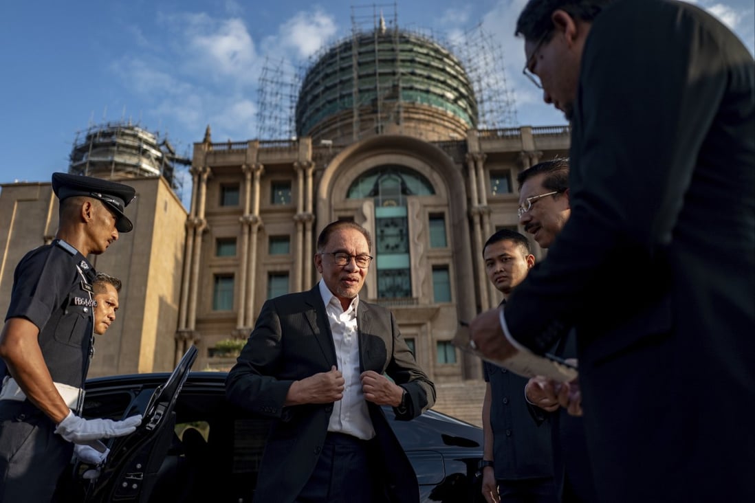Malaysia’s Prime Minister Anwar Ibrahim arrives at his first monthly gathering for the staff of the prime minister’s office in Putrajaya, Malaysia on November 29, 2022. Photo: AP