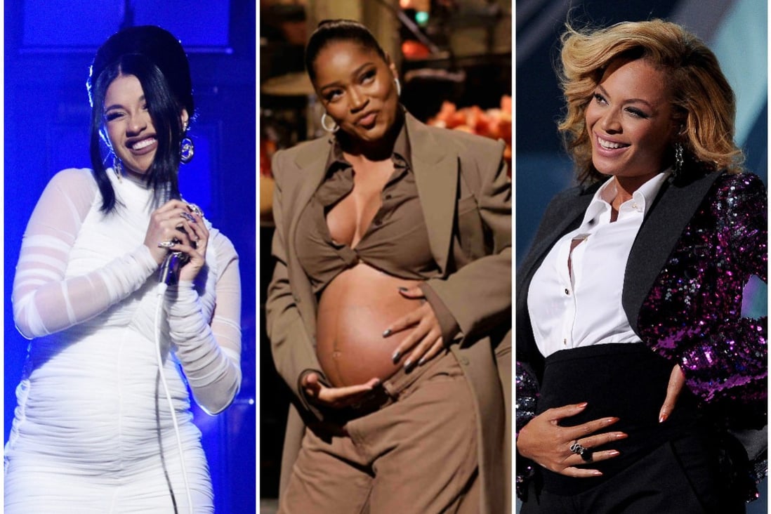 Cardi B, Keke Palmer and Beyoncé all announced their first pregnancies while performing. Photos: Getty Images, TNS, Getty Images
