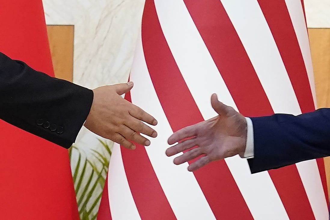 Presidents Xi Jinping and Joe Biden shake hands on the sidelines of the G20 summit in Indonesia last month. Photo: AP