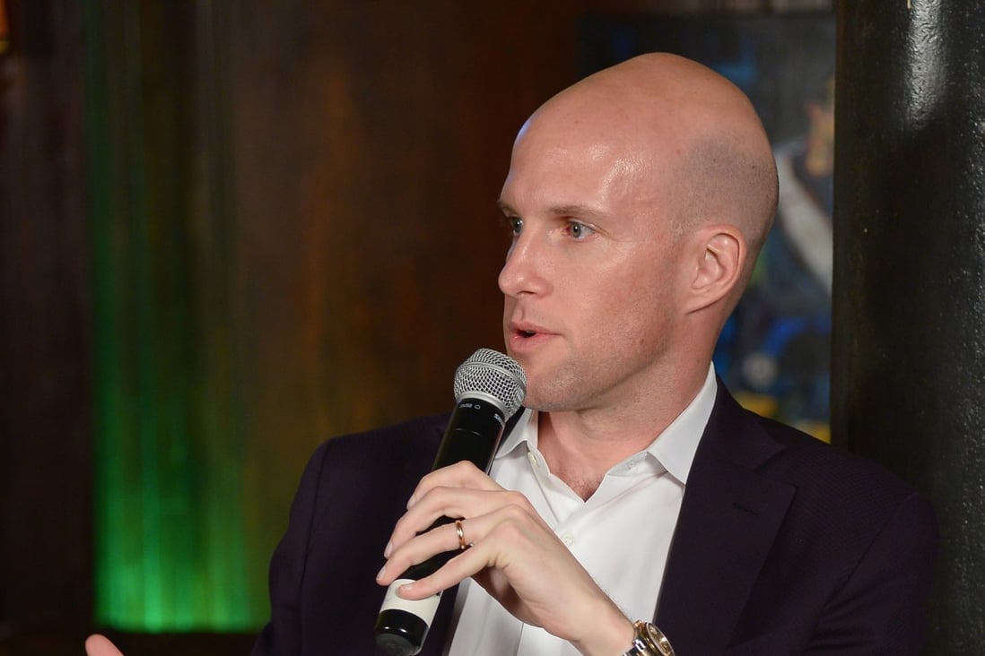 Grant Wahl speaks on a panel discussion at the 2014 Kicking + Screening Soccer Film Festival New York. Photo: TNS