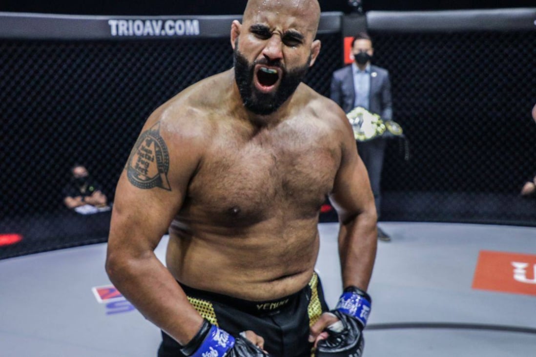 Arjan Bhullar celebrates a victory in the Circle. Photos: ONE Championship.