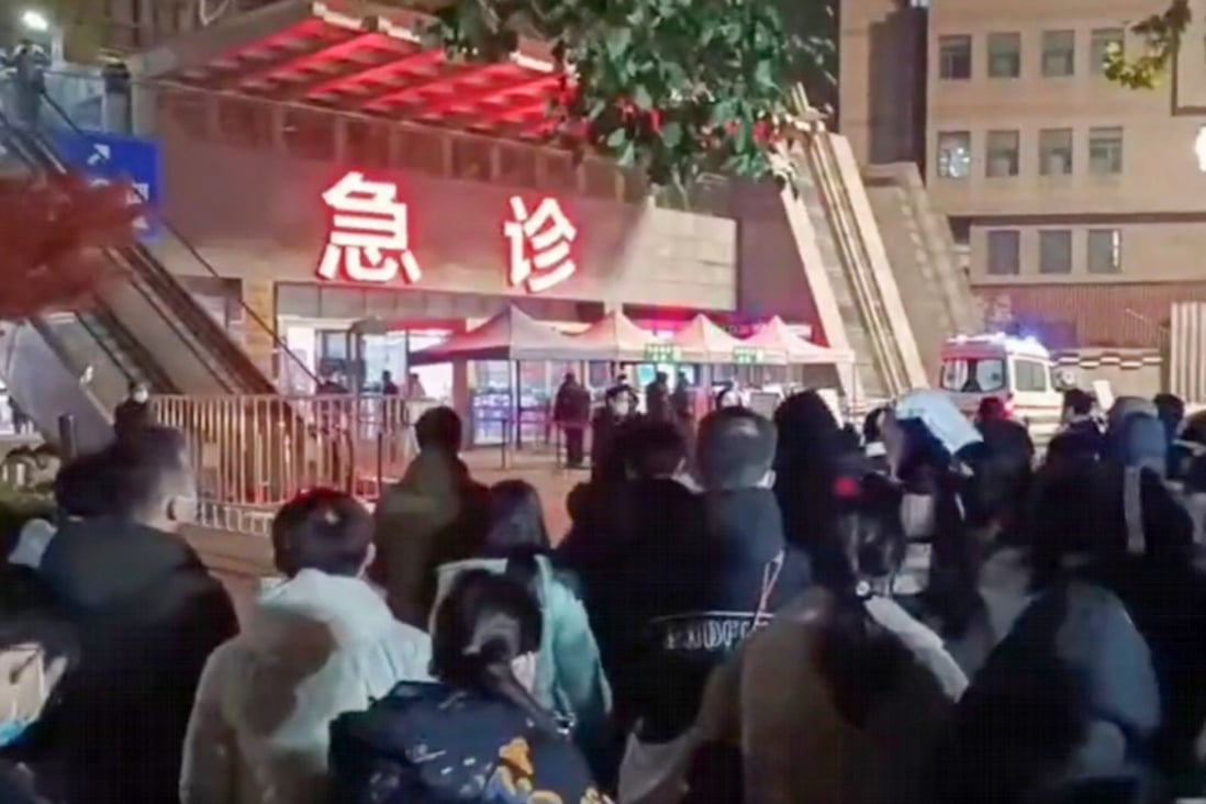Protests have erupted in the past two weeks in medical schools and hospitals  across China, including Nanjing Medical University, pictured. Photo: Twitter