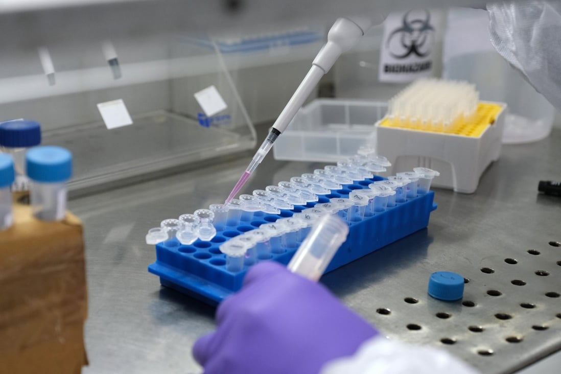A technician tests Covid-19 samples at a laboratory in Uttar Pradesh earlier this year. India’s health ministry has instructed states to step up genome sequencing of Covid cases amid China’s outbreak. Photo: Bloomberg