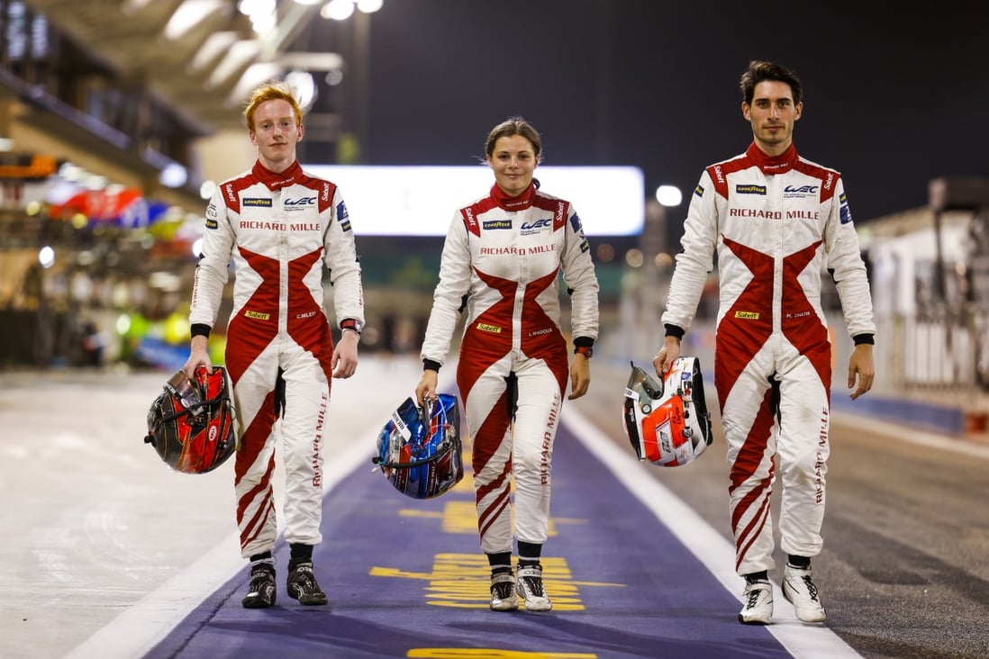 (From left) Charles Milesi, Lilou Wadoux and Paul-Loup Chatin of the Richard Mille Racing Team at the 2022 FIA World Endurance Championship in Bahrain. Photo: Handout