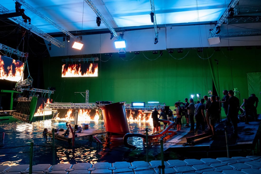 Director James Cameron and crew behind the scenes of Avatar: The Way of Water. Photo: 20th Century Studios