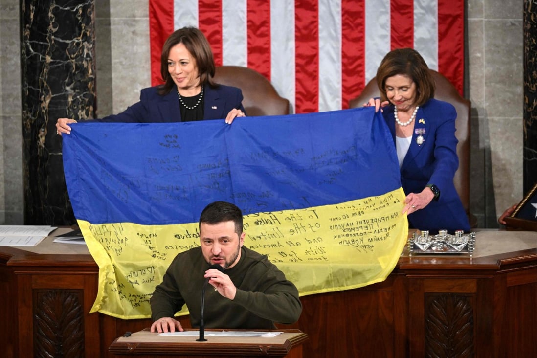 Ukraine s zelensky delivers historic speech to congress meets biden in