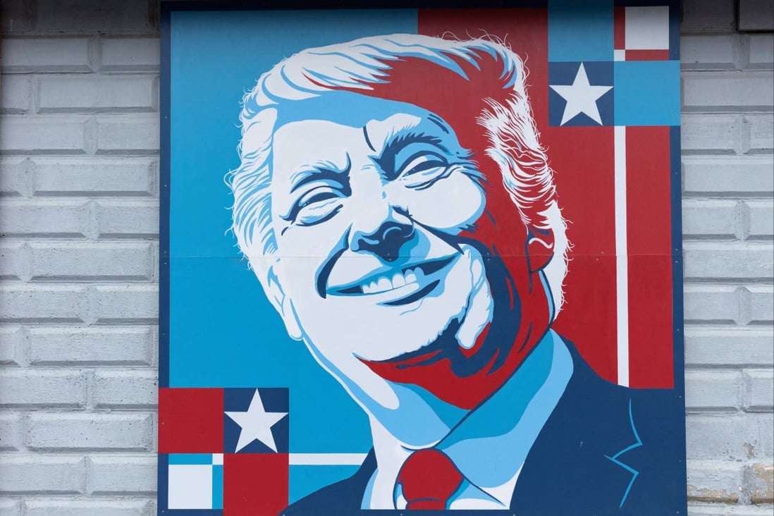 A mural depicting former US president Donald Trump is seen on a building in Fulton County, Pennsylvania,  on December 6. Photo: Reuters