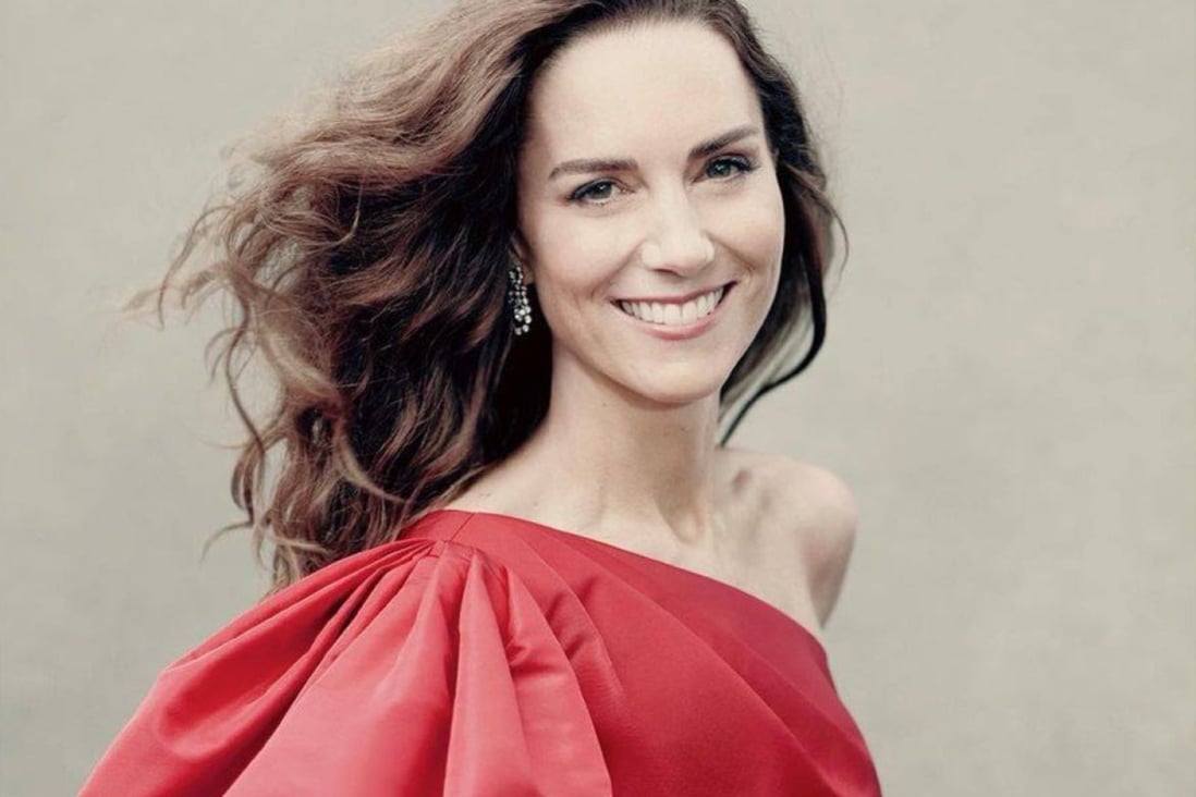 Kate Middleton in an off-the-shoulder Alexander McQueen dress for her official 40th birthday portraits. The look was among the most influential the Princess of Wales wore in 2022. Photo: Instagram/@princeandprincessofwales
