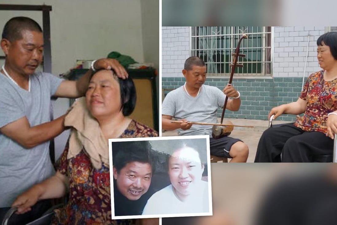 “Such a person is rare”: the love story of a man who spent 30 years caring for his girlfriend after she was paralysed on their way to get married touches millions in China. Photo: SCMP composite/Handout