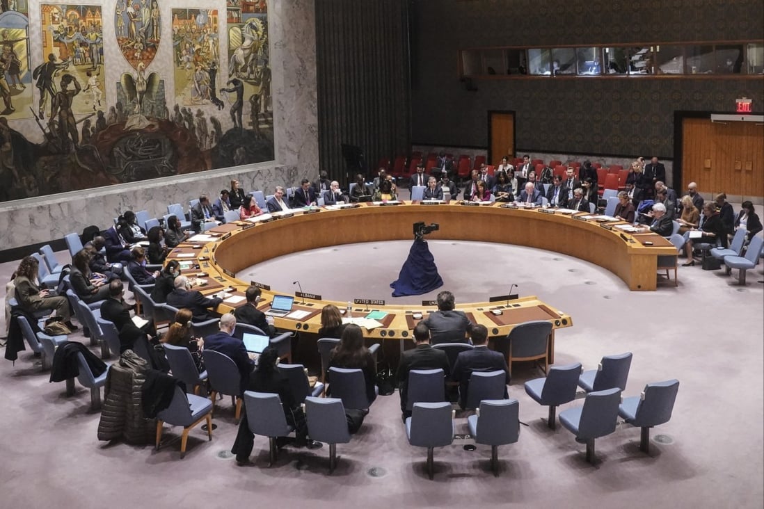 The UN Security Council meets for the presentation of a humanitarian report on the Russian war in Ukraine on December 6. Photo: AP