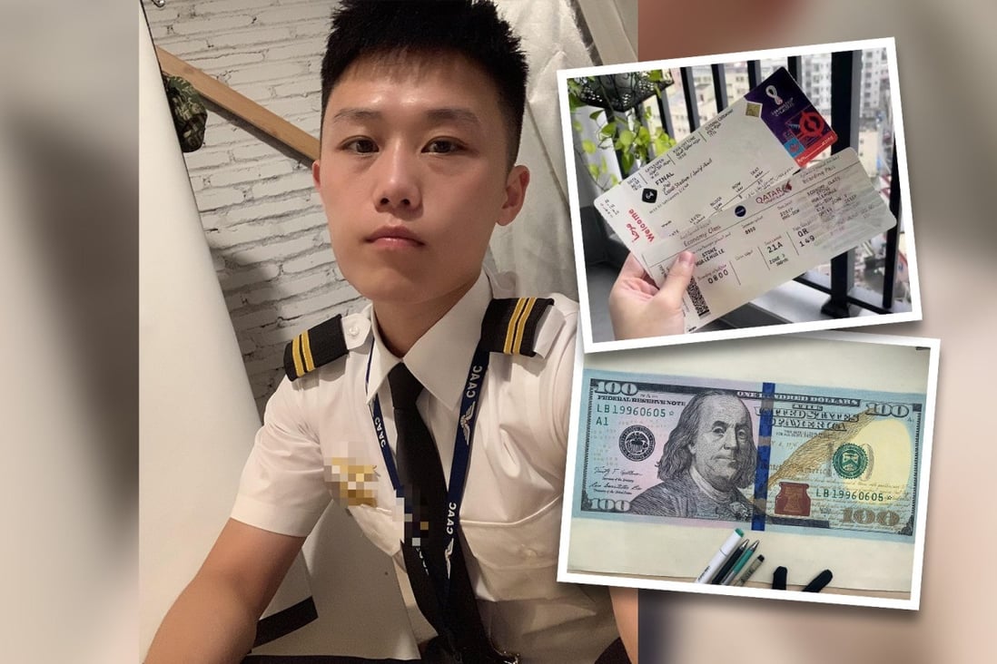 Former flight attendant in China who draws “lifelike” US banknotes and posts them online has been visited by police despite repeatedly saying his work cannot be spent. Photo: SCMP composite
