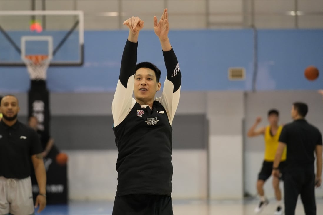 Jeremy Lin during a training session with the Beijing Ducks. Photo: Getty Images