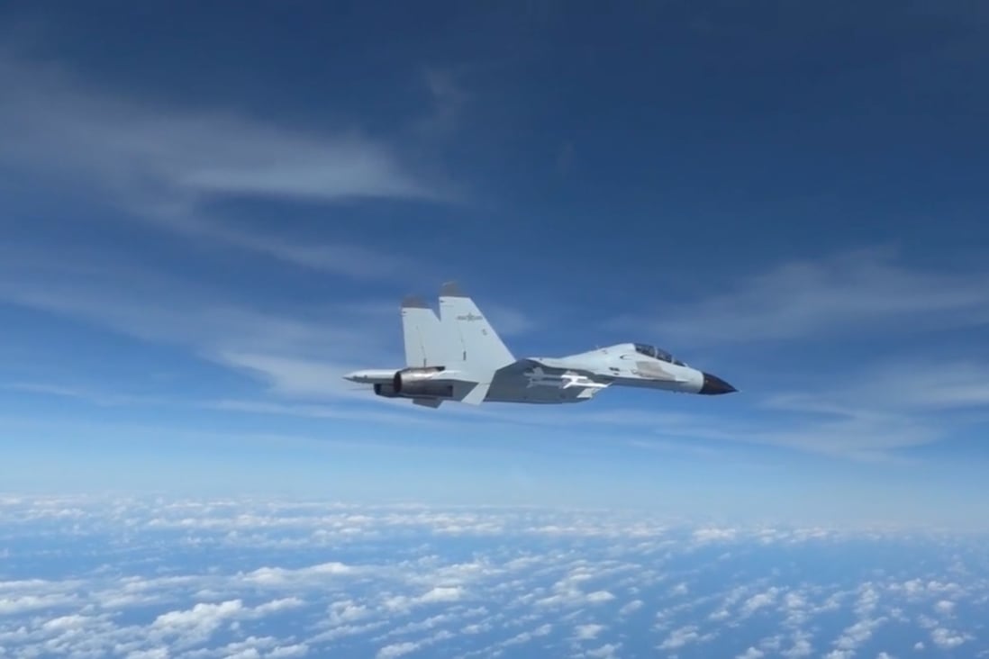 The US military says a Chinese navy J-11 fighter pilot performed an ‘unsafe’ manoeuver over the South China Sea. Photo: US Indo-Pacific Command Public Affairs