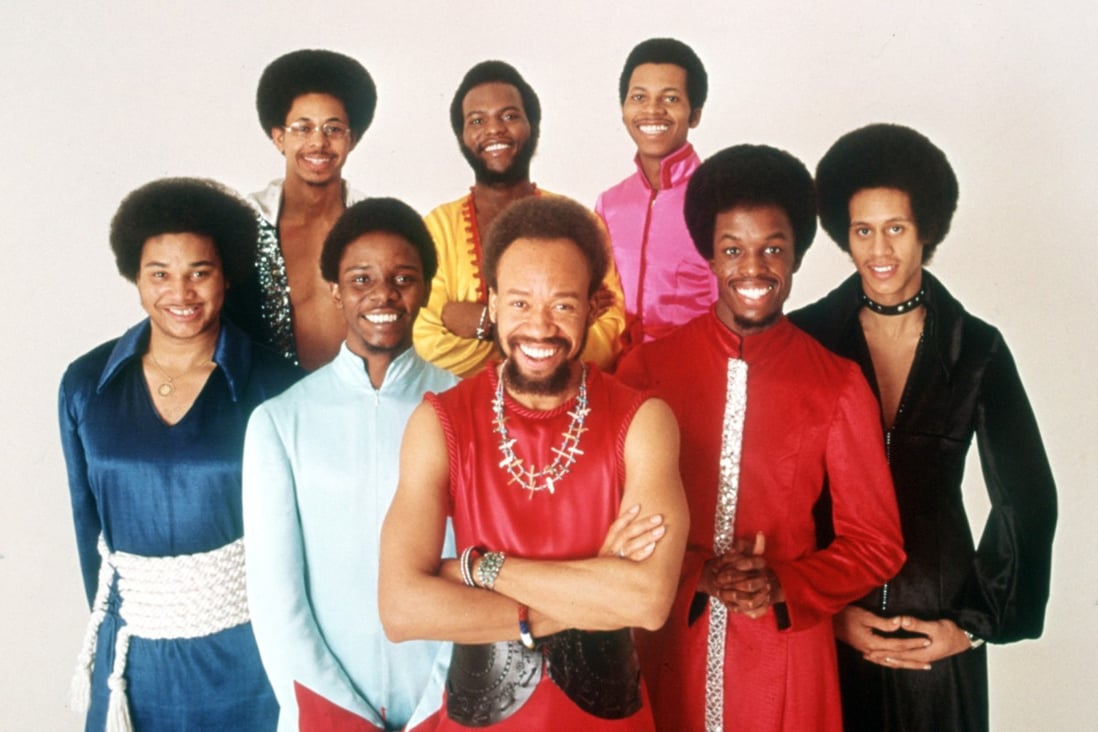 Earth, Wind and Fire pose for a group portrait in this 1970s promotional photo. Photo: AP