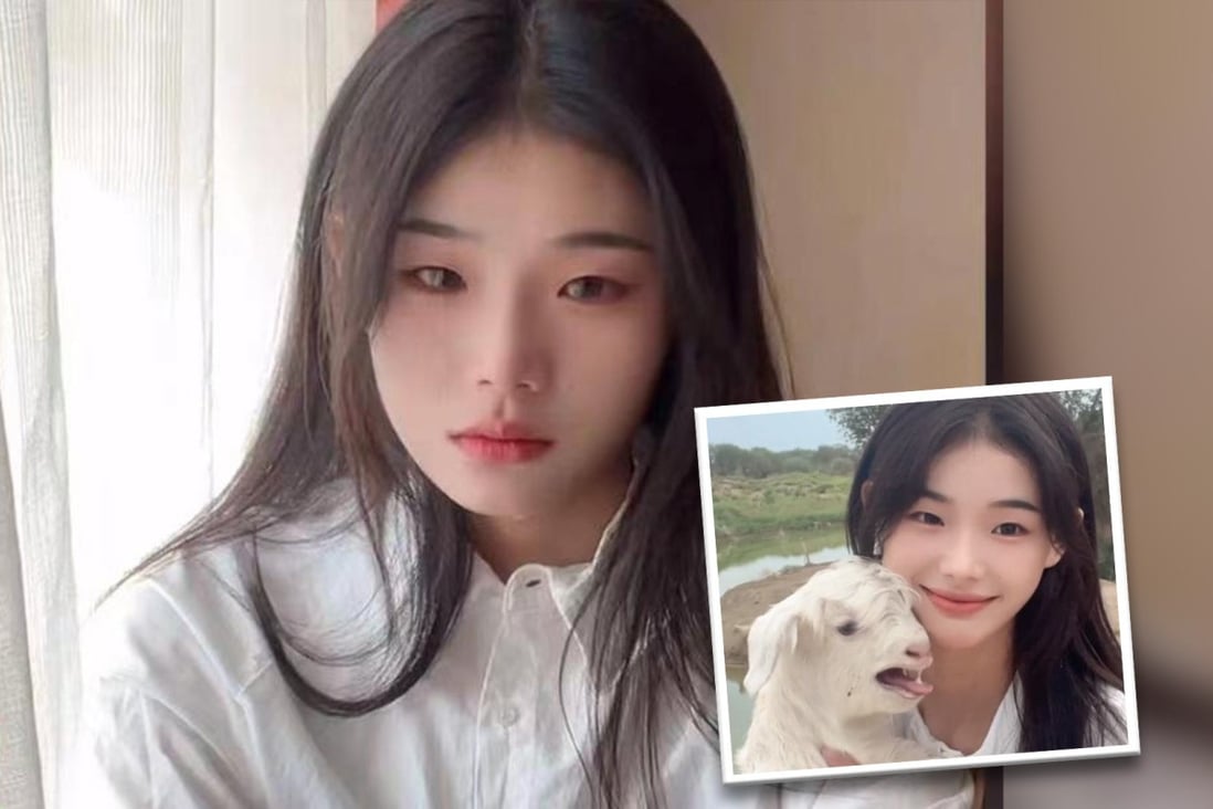 Hui Ran, 21, known as the ‘gentle desert butcher’ to her eight million online followers alleges her boyfriend beat her and stole her social media account. Photo: SCMP composite/handout  