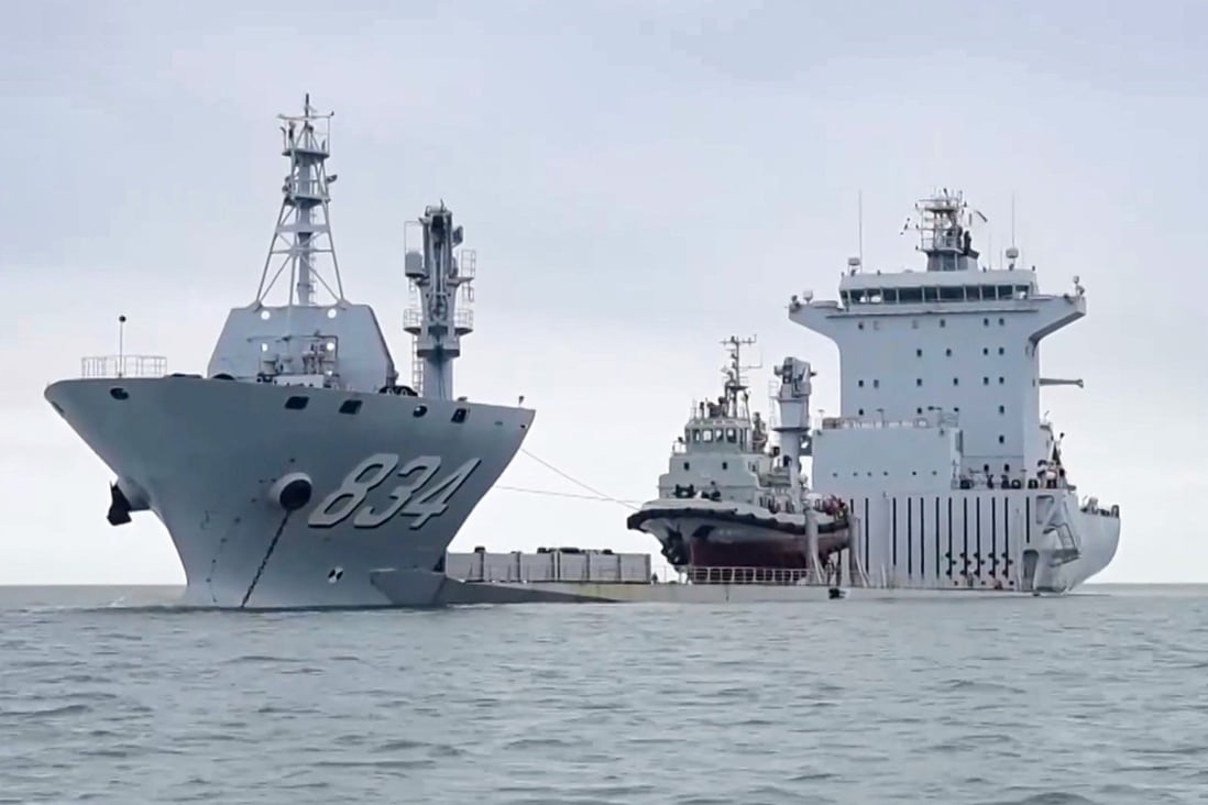 Chinese navy shows new heavy-lift ship carrier, revealing future role in  wartime transport and vessel rescue | South China Morning Post