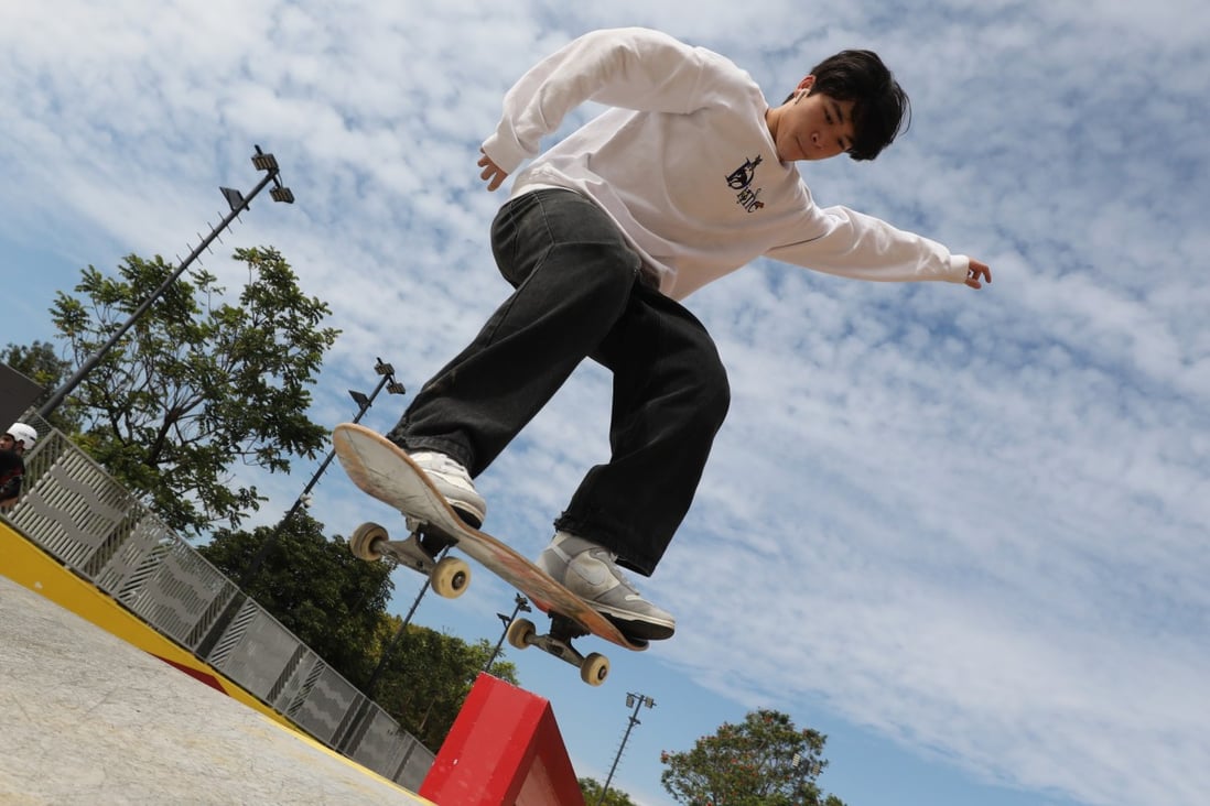 Maksim Zhang in action at Lai Chi Kok Skatepark. Photo: Xiaomie Chen