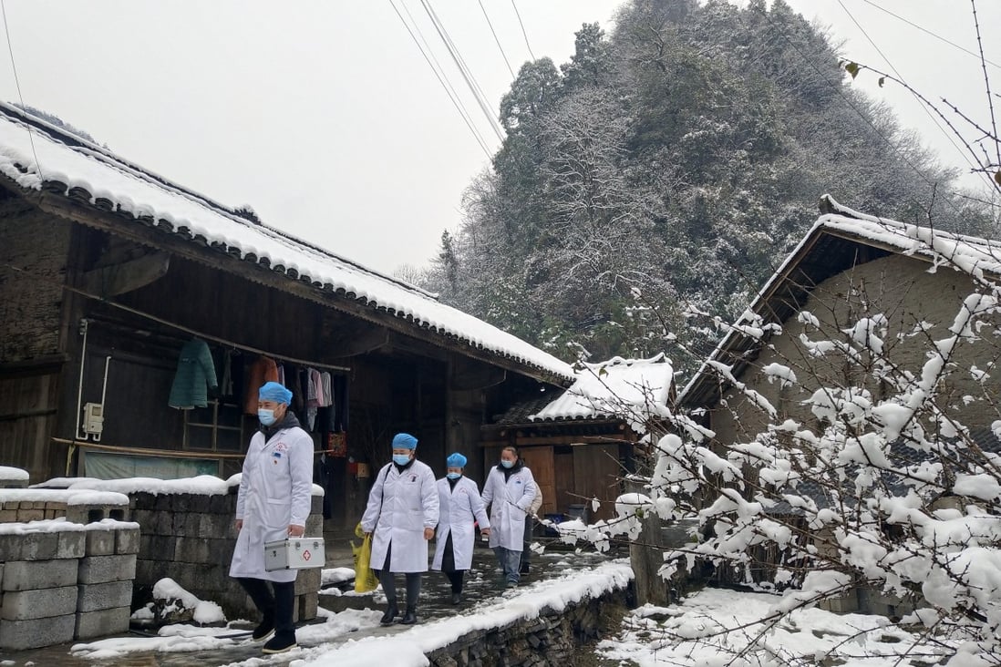 Rural doctors visit households to provide medical support in Jiwei township, Huayuan county, Xiangxi Tujia and Miao Autonomous Prefecture, in central China’s Hunan province on December 29. Photo: Xinhua