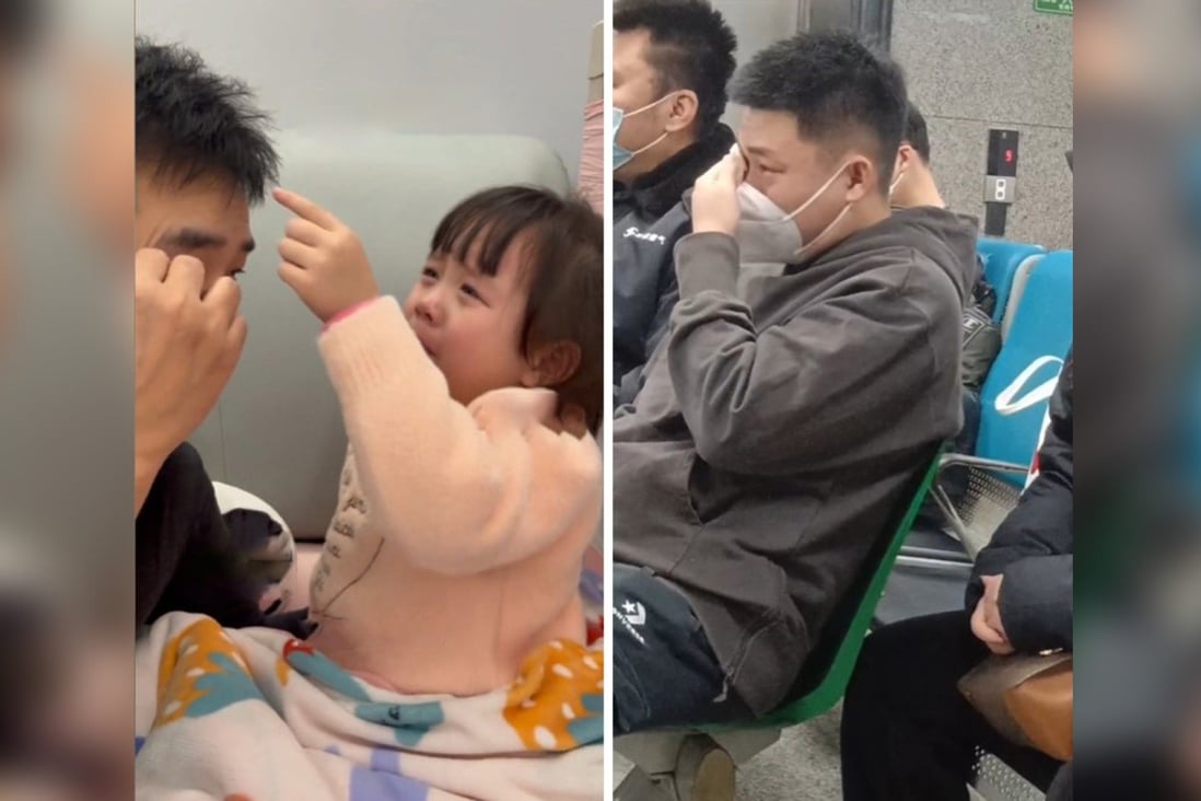 A collection of stories from everyday life in China: a little girl fears grey hair is a sign her dad will die, father-to-be cries in a waiting room. Photo: SCMP composite/Handout