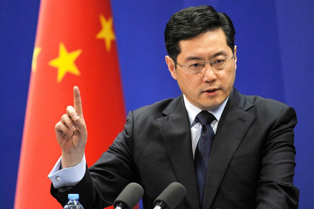 Qin Gang is making his first overseas trip as China’s foreign minister. Photo: Kyodo