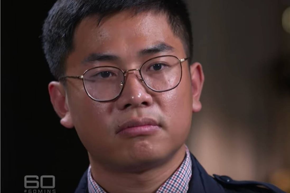 William Wang Liqiang made a series of explosive claims in an interview with Australian television. Photo: 60 Minutes Australia
