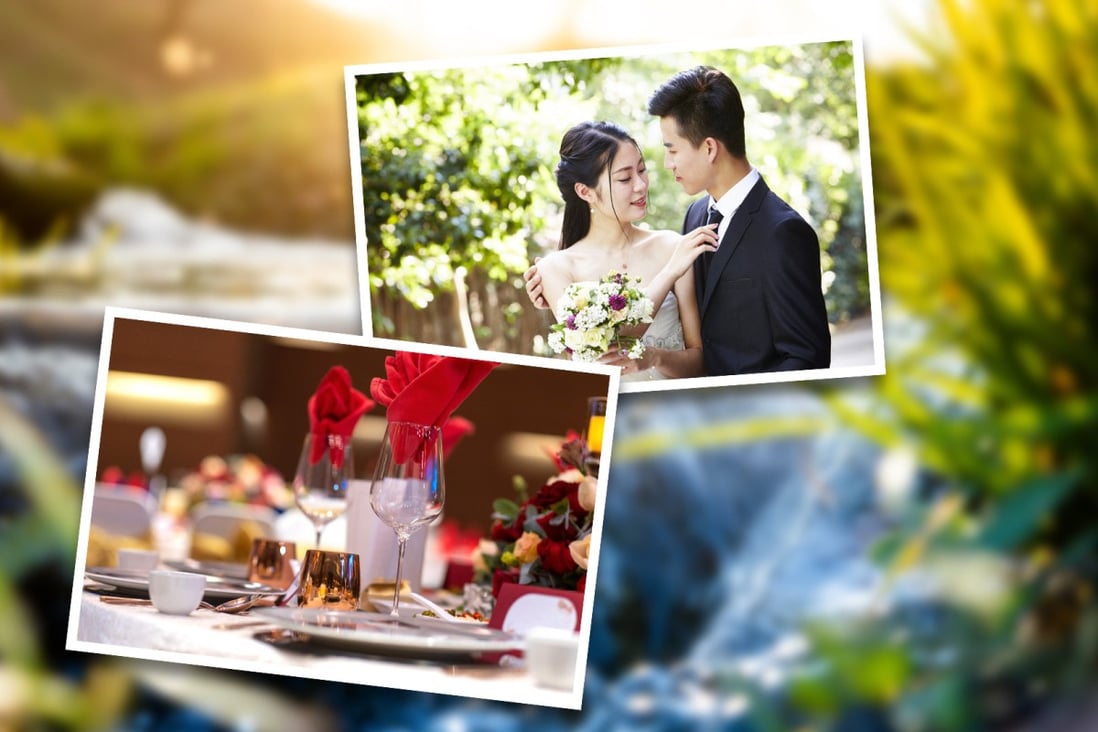 An online furore has erupted after a bride-to-be in Taiwan criticised her would-be in-laws for proposing a cheap and fast wedding dinner which would allow more guests to attend an “eat-and-leave” banquet. Photo: SCMP Composite