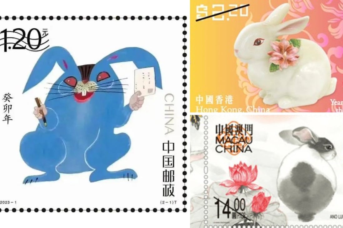 A heated discussion over the relative aesthetic merits of Lunar New Year postage stamps issued by mainland China and the Hong Kong and Macau Special Administrative Regions. Photo: SCMP Composite