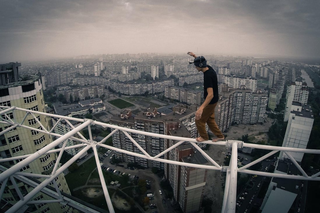 Hong Kong’s tall buildings and other infrastructure have attracted many “rooftoppers” and parkour enthusiasts, such as Britain’s James Kingston. Photo: Handout