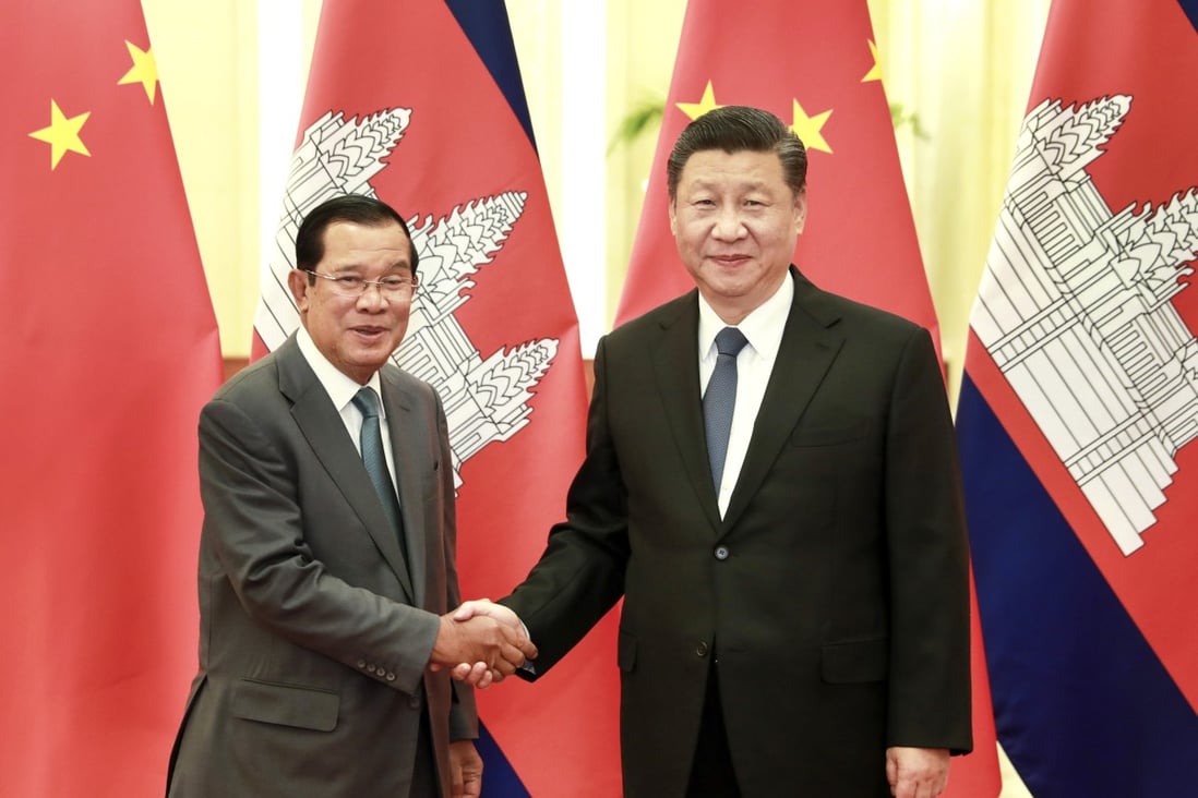 Cambodian Prime Minister Hun Sen (left) last visited China in 2020 in the early days of the coronavirus pandemic. Photo: Xinhua