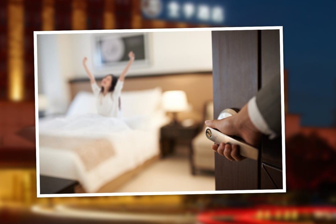 A woman trying to sleep in a hotel in northern China was shocked when a member of staff entered her room at midnight and is seeking compensation from the owner. Photo: SCMP Composite