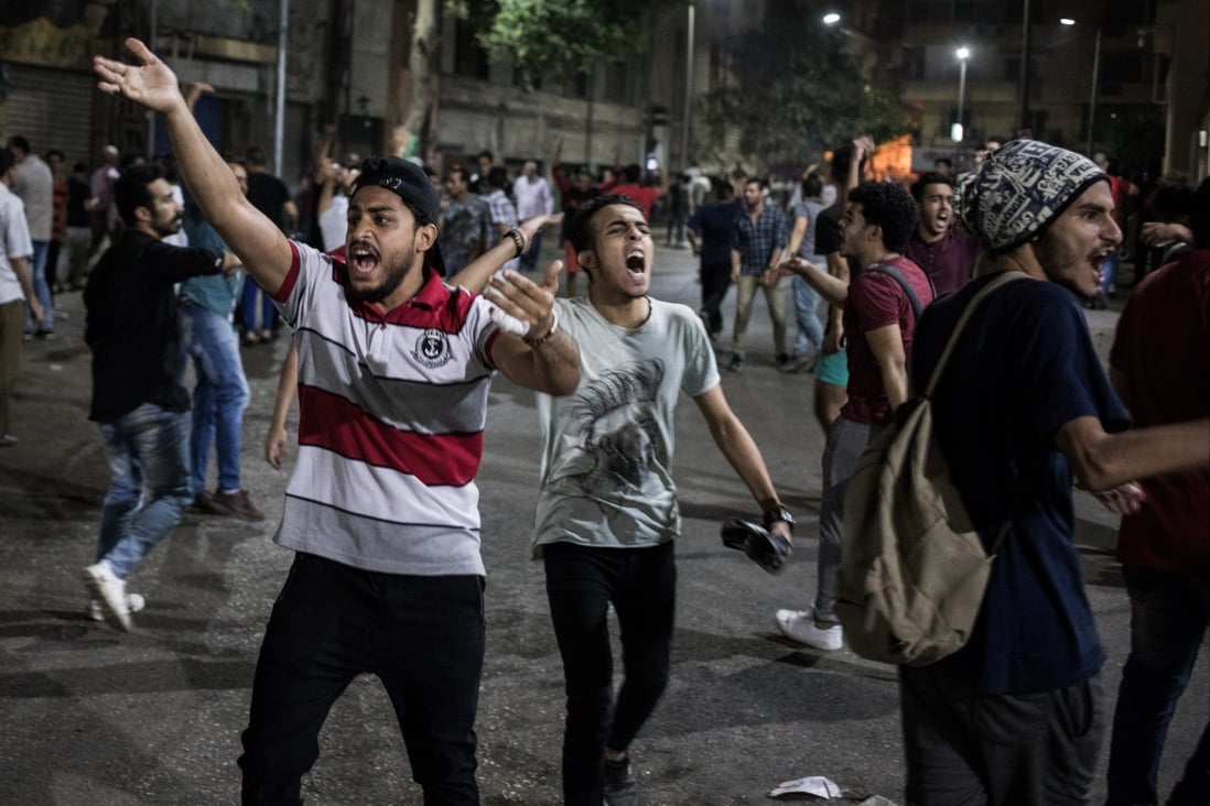 A rare anti-government protest in Cairo in 2019. File photo: dpa