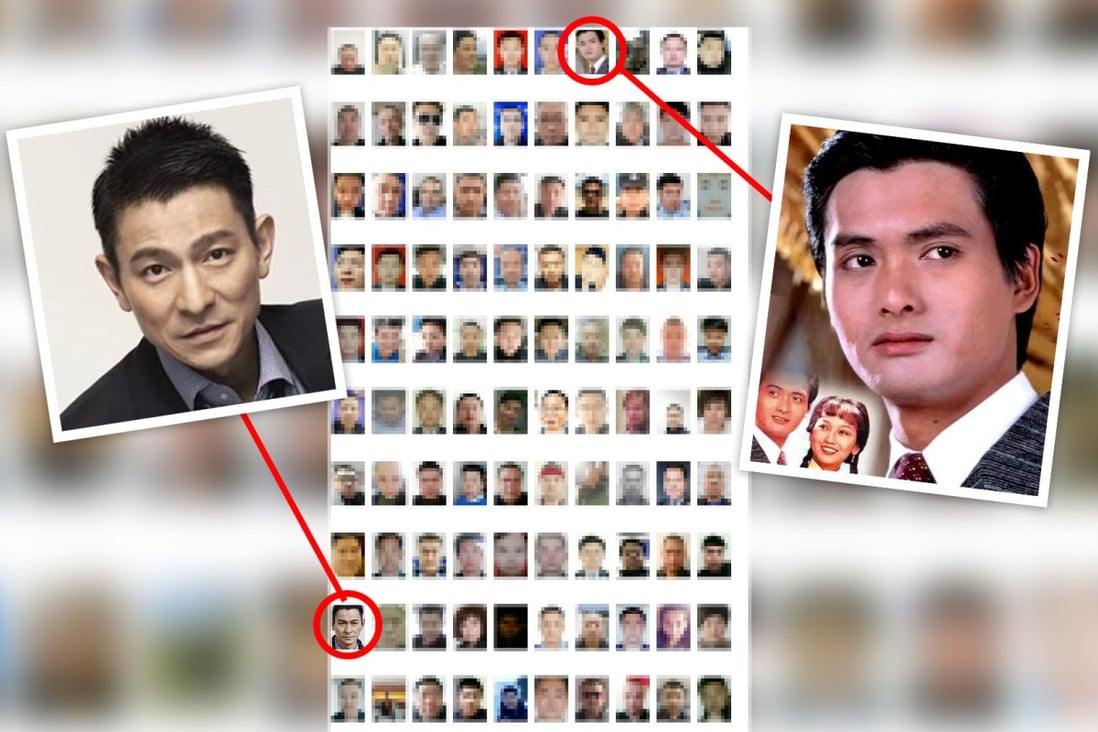 An activist database has been mocked by Chinese worldwide after it listed Hong Kong movie superstars Andy Lau and Chow Yun-fat as “Xinjiang police officers” responsible for the rounding up of “thousands of “victims”. Photo: SCMP Composite