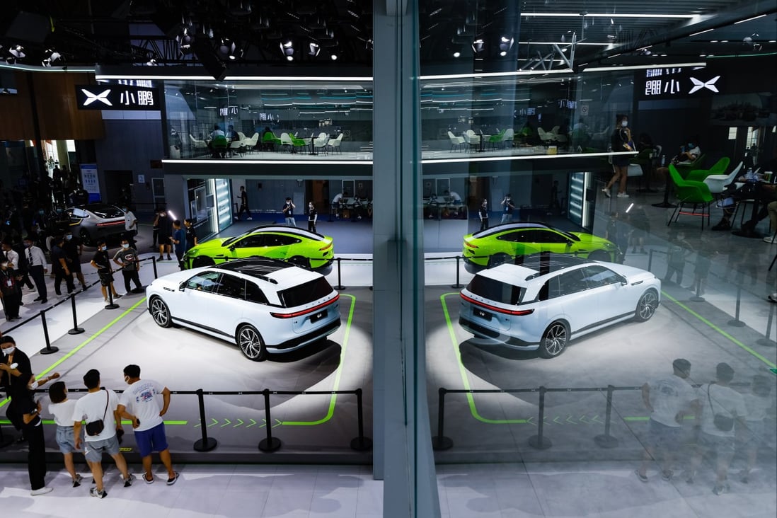 Xpeng cars on display at the Chengdu Motor Show 2022 in southwest China’s Sichuan province. Photo: Xinhua