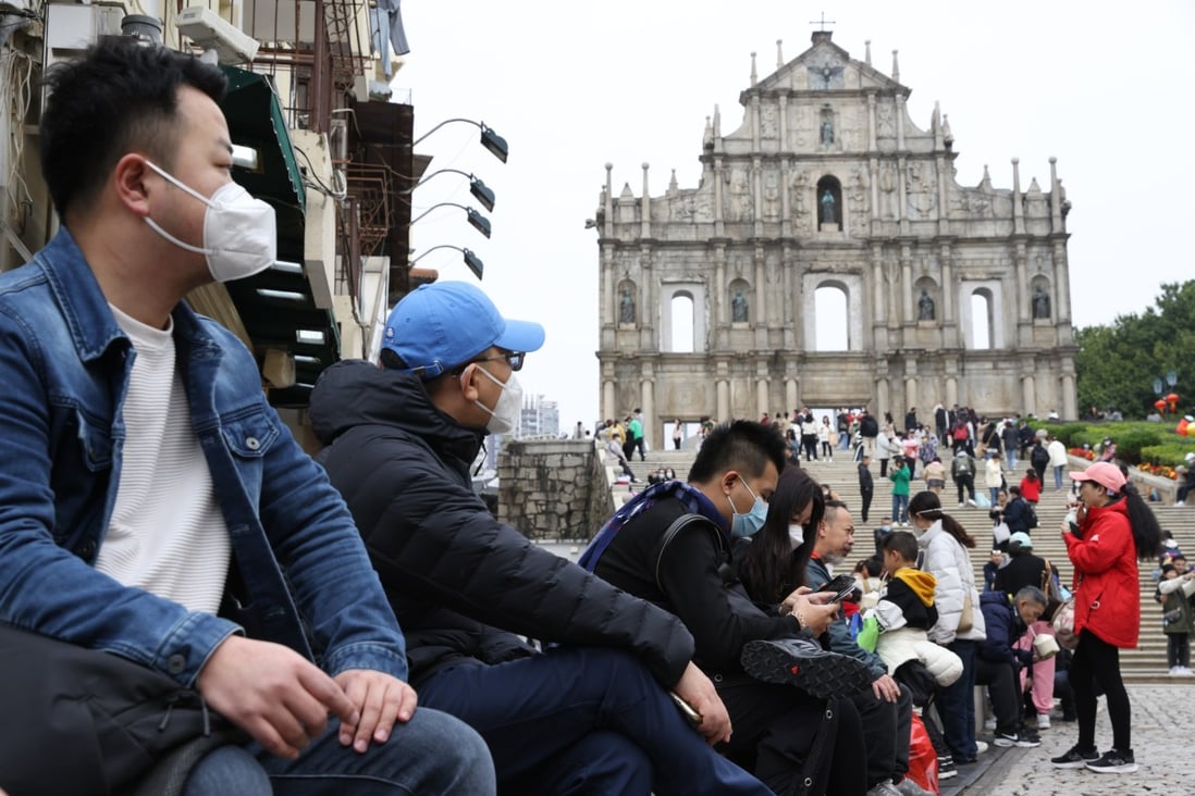 Tourists once again take in the sights of the Ruins of St Paul’s in Macau. Photo: Yik Yeung-man
