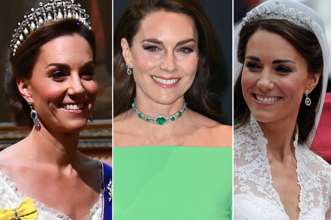 Kate Middleton has worn some of the most beautiful heirlooms in the royal jewellery collection. Photos: Getty Images, WireImage