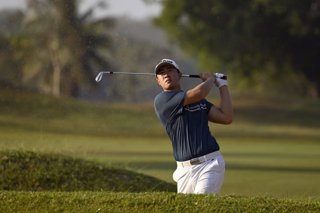 HUA HIN, THAILAND:  China’s Ye Wocheng plays out of a bunker during the final stage of the 2023 Asian Tour Q-school. Photo: Asian Tour.