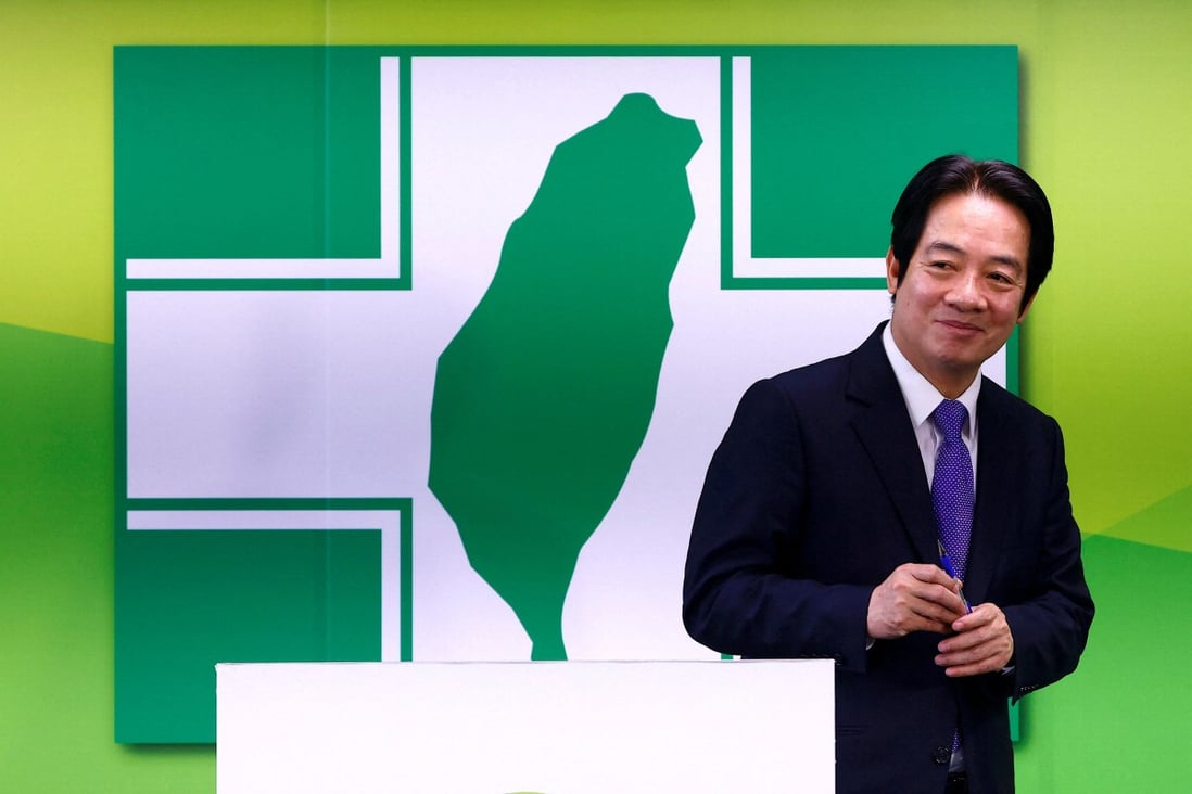 Taiwan’s vice[president William Lai takes over the chairmanship of the ruling Democratic Progressive Party. Photo: Reuters
